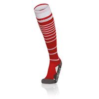 Target Socks RED/WHT S Stripete høye fotballsokker - Unisex