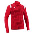 Purus 1/4 Zip Top RED/WHT L Teknisk treningsgenser - Unisex